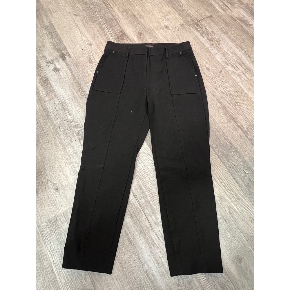 White House Black Market The Straight Crop Black Pants Womens‎ 4 Rivet Pocket